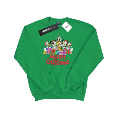 Disney Mens Mickey Mouse And Friends Christmas Sweatshirt (Irish Green)