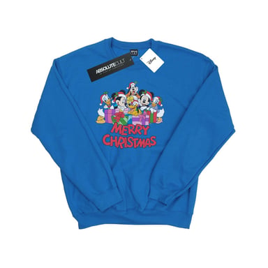 Disney Mens Mickey Mouse And Friends Christmas Sweatshirt (Royal Blue)