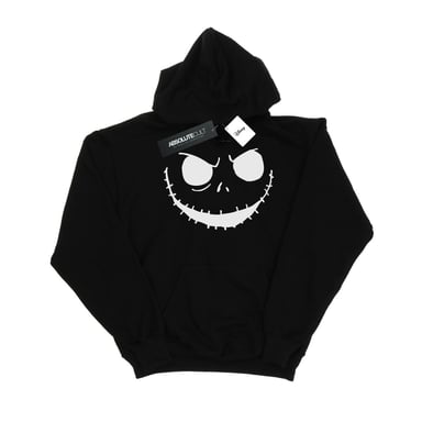 Disney Mens Nightmare Before Christmas Jack´s Face Bold Hoodie (Black)