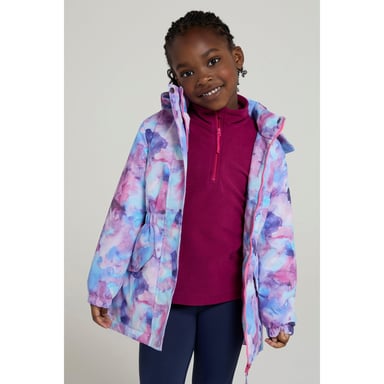 Mountain Warehouse Childrens/Kids Dale Floral Waterproof Jacket (Purple)