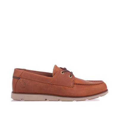 Timberland Mens Grafton Bay Leather Boat Shoes (Orange)