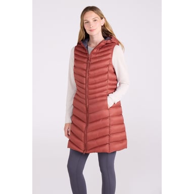Mountain Warehouse Womens/Ladies Florence Padded Long Gilet (Rust)