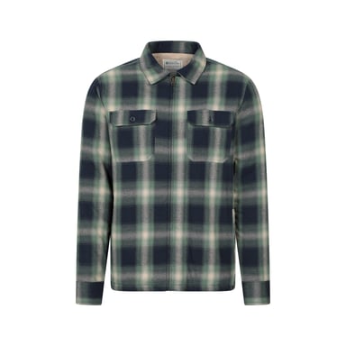 Mountain Warehouse Mens Stream II Flannel Lined Shirt (Dark Green)