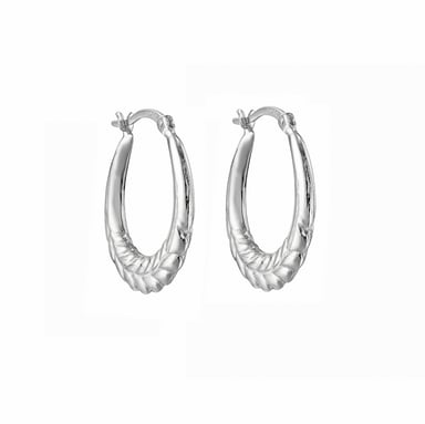 Sterling Silver Plaited Rope Hoops