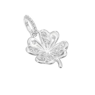 Sterling Silver CZ Clover Pendant