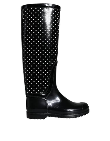 Polka Dot Rain Bootstall Glossy