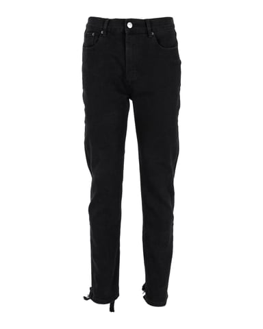 Balenciaga Jeans med Fransad Kant i Svart Bomull