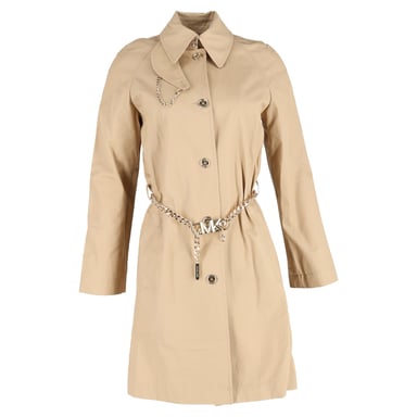 Michael Michael Kors Ketenriem Trenchcoat in Beiges Katoen