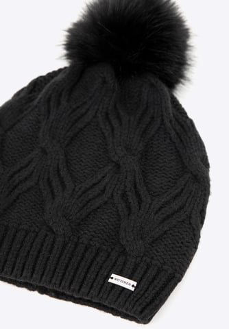 Wittchen Women's Winter Hat with Pompom Black Viscose