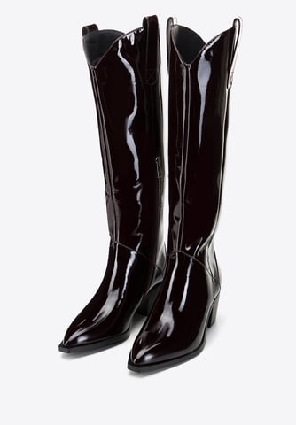 Wittchen Dames lakleren cowboylaarzen hoog donker bordeauxrood donker bordeaux