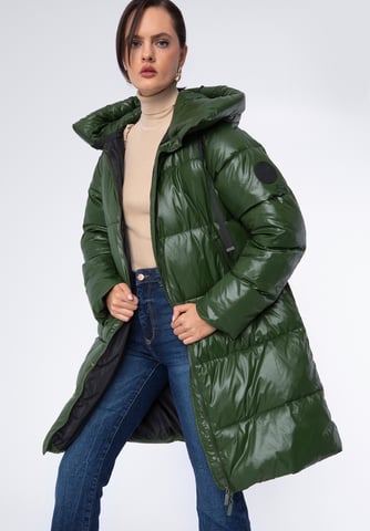 Wittchen Women's Oversized Quilted Coat Green Nylon
