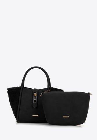 Wittchen Women's black eco-leather and fur suitcase