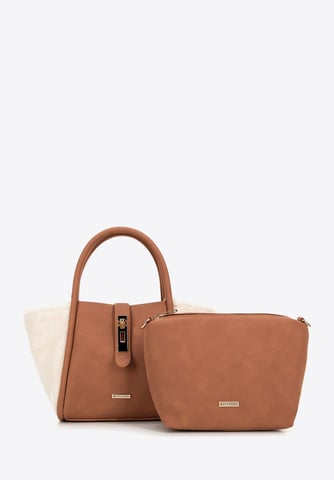 Wittchen Women's eco-leather and fur case beige eco-leather