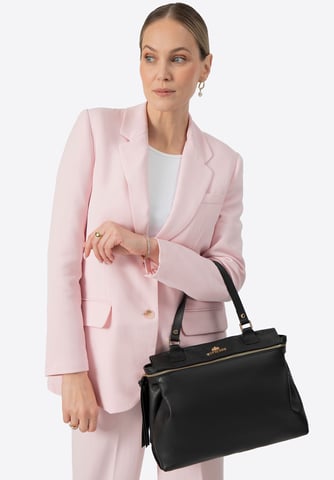 Wittchen Women's suitcase made of natural pea leather black natural leather
