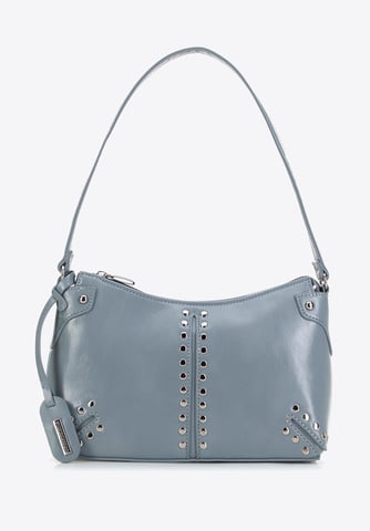 Wittchen Women's shoulder bag with rivets blue eco-leather