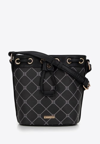 Wittchen Women's Bucket Bag in Eco-leather with Monogram Black
