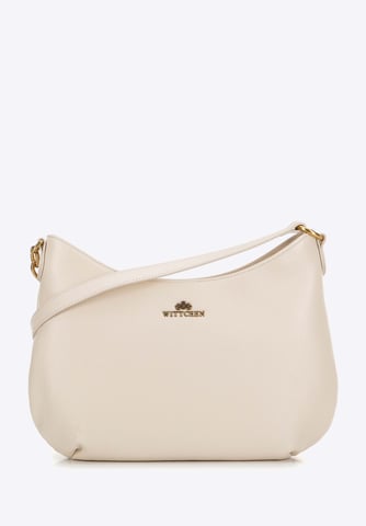 Wittchen Women's Leather Shoulder Bag with Chain Cream Natural Leather