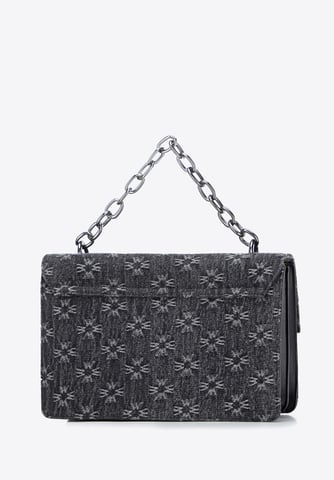 Wittchen Dames Monogram Denim Messenger Bag Klein Grijs Katoen