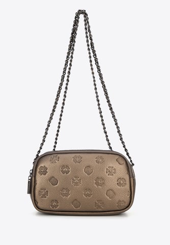 Wittchen Women's Leather Crossbody Bag with Gold Chain Natural Leather