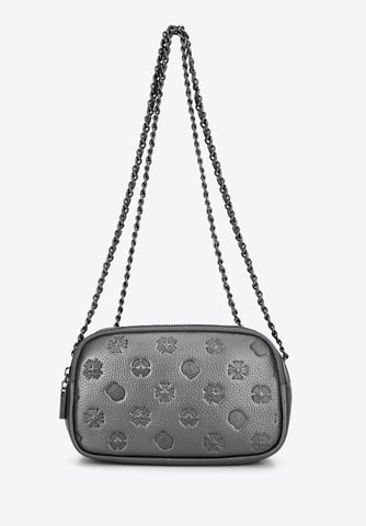 Wittchen Women's Leather Crossbody Bag with Silver Chain Silver Natural Leather