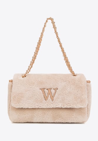 Wittchen Women's Crossbody Bag with Fur Cream Cream Polyester