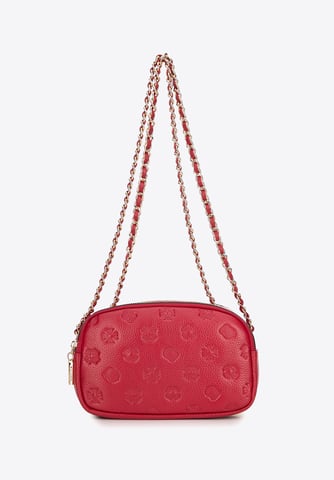 Wittchen Women's Leather Crossbody Bag with Chain Raspberry Natural Leather