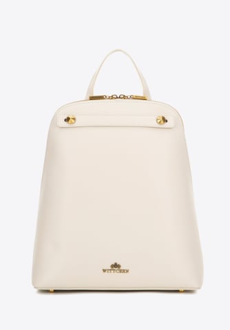 Wittchen Women's Leather Backpack Trapezoidal Cream Natural Leather
