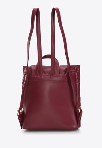 Wittchen Women's backpack bag made of geometrically quilted eco-leather cherry