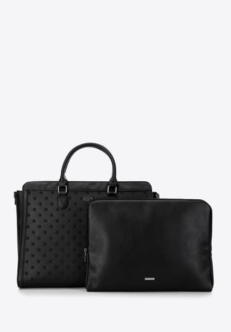 Wittchen Women's suitcase with a case for a 15.6'' laptop black and silver