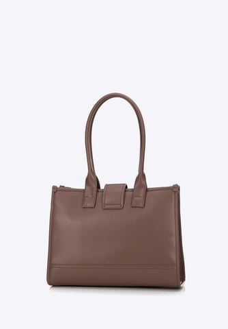 Wittchen Women's Classic Shoulder Bag with Fabric Insert Beige Eco-leather