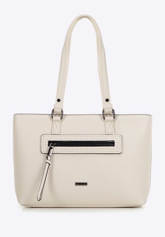 Wittchen Women's handbag made of eco-leather pea-colored cream eco-leather