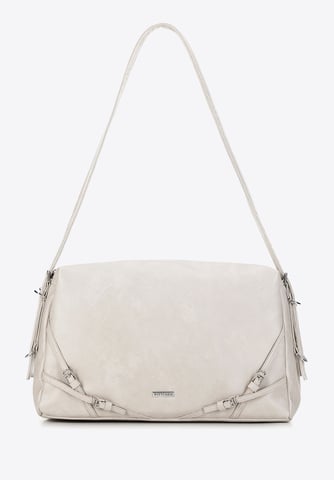 Wittchen Women's shopper bag with decorative straps off-white eco-leather