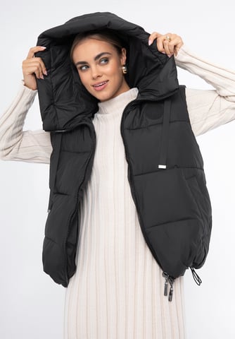 Wittchen Women's Oversized Quilted Vest Black Polyester
