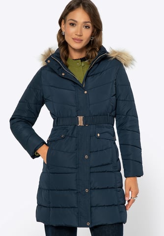 Wittchen Women's Quilted Jacket with Hood Navy Blue Polyester