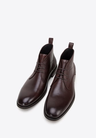 Wittchen Men's Leather Ankle Boots with Inserts Dark Brown Natural Leather