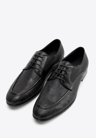 Wittchen Men's Derby shoes made of genuine leather with braid black