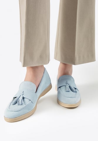 Wittchen Women's Suede Loafers with Tassel Blue