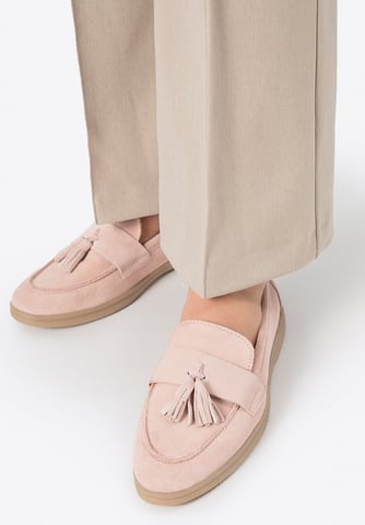 Wittchen Dames Suède Loafers met Kwastje Roze