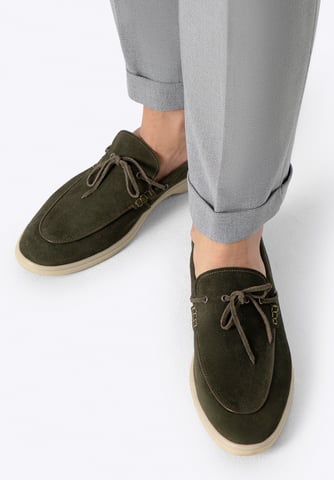 Wittchen Men's Green Suede Leather Moccasins