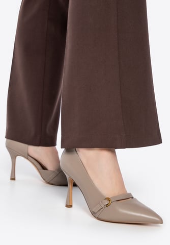 Wittchen Women's Leather Pumps with Strap Beige Natural Leather