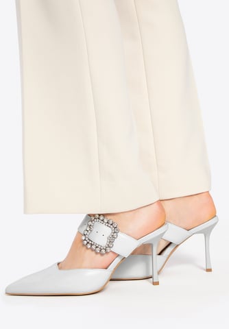 Wittchen Women's Leather Pumps with Stiletto Heel White Natural Leather