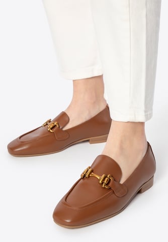 Wittchen Dames Leren Mocassins met Gesp Bruin Echt Leer