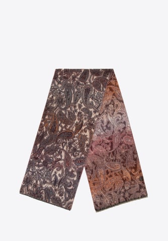 Wittchen Woman Shawl with Oriental motif brown and beige