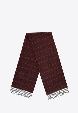 Wittchen Men's Narrow Scarf with Fringes Burgundy Burgundy Acrylic