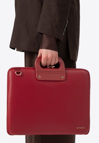 Wittchen Women's 15" Laptop Bag Red Burgundy Faux Leather