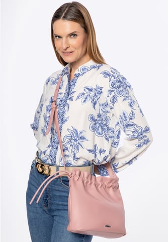 Wittchen Women's Crossbody Bag with Decorative Ties Pink Eco-leather