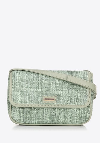 Wittchen Woman Braided Crossbody Bag with Flap Small Green Polypropylene