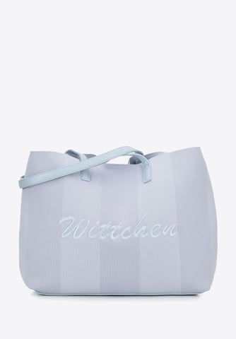 Wittchen Woman Large Shopper Bag with Eco-leather Elements Blue Polyester