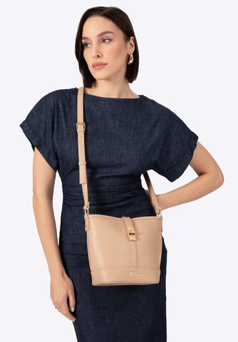 Wittchen Women's Beige Imitation Leather Bucket Bag