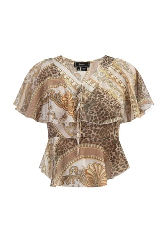 Faina Blouse women beige white